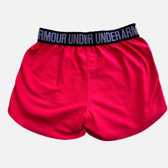 Under Armour Shorts Girls Medium Neon Pink Loose Activewear Bottoms Youth - Picture 2 of 4